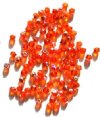 100 4mm Orange AB English Cut Faceted Beads